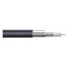 Cablu coaxial RG6 cu sufa 75R autoportant fire otel cuprat ecranat cu folie Al+Al&Mg 48X0.12 1m Well