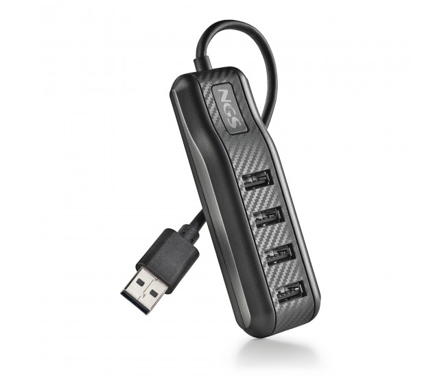 Hub USB 2.0 4 porturi USB negru NGS Port 2.0