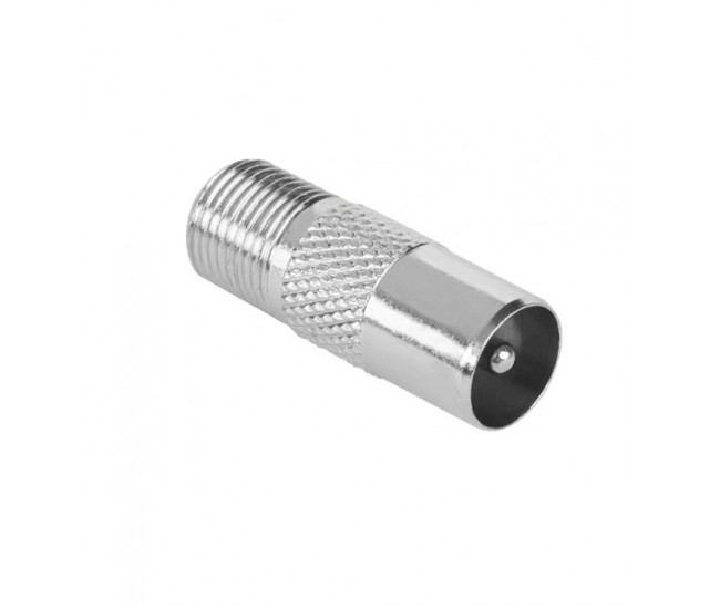 Adaptor coaxial tata la F mama din metal Goobay