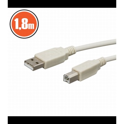 Cablu USB 2.0 tata A la tata B 1.8m