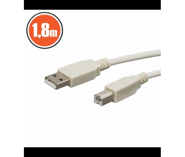 Cablu USB 2.0 tata A la tata B 1.8m