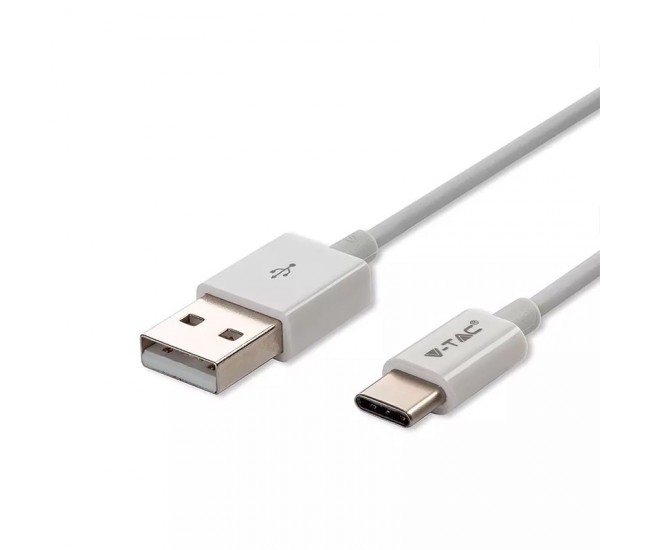 Cablu USB Type C 1m 2.4A alb SILVER EDITON V-TAC SKU-8486