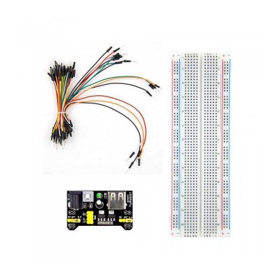 Set placa test breadboard 830 16.5x5.5x0.85cm +Set cabluri breadboard si alimentat