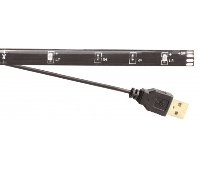 Banda LED USB pentru televizor 90cm 88lm 6500K lumina rece Konig