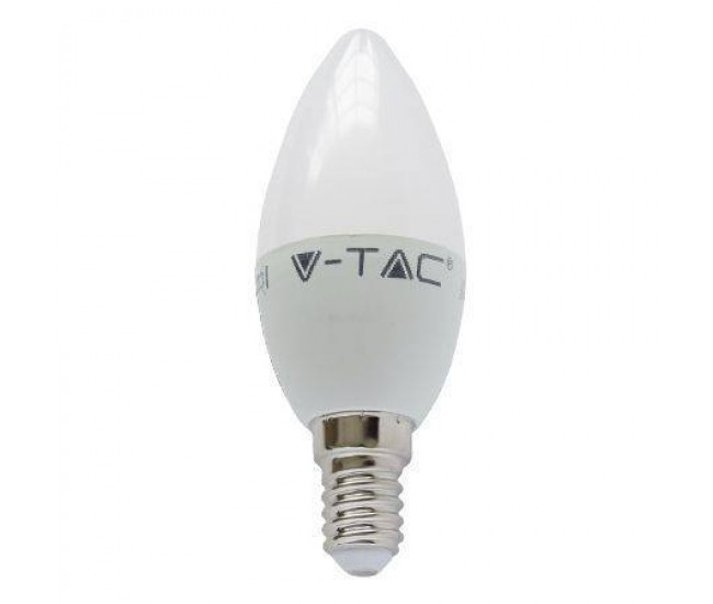 Bec LED E14 C37 5.5W 470lm 6000K alb rece CIP SAMSUNG V-TAC