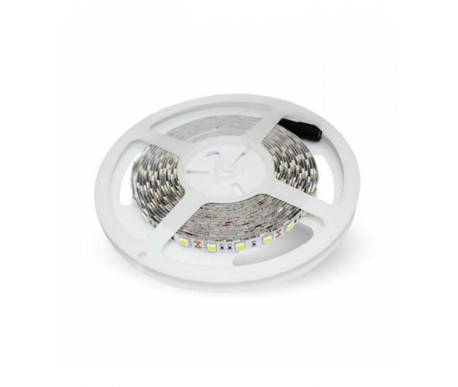 Banda LED SMD5050 24V 3000K alb cald 60LED/m 10W/m 830lm/m IP20 5m V-TAC SKU-212431