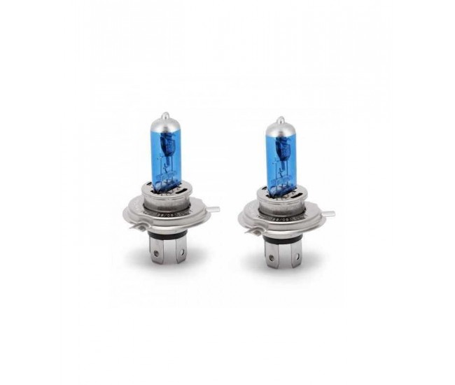 Set de 2 becuri Halogen H4 55W +50% Alb Xenon 12V Carguard