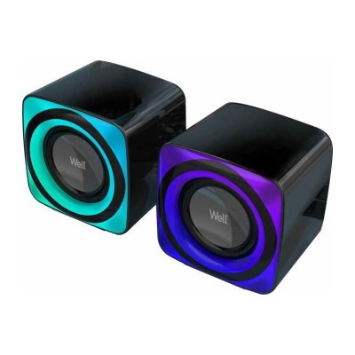 Sistem de boxe Well 2.0 BRW01 USB 18W lumina RGB Bluetooth SPKR-MM2.0-BRW01-WL