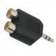 Adaptor Jack 3.5 mm stereo la 2x RCA mama Goobay