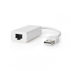 Adaptor retea USB-A tata - RJ45 tata 10/100Mbit 0.2m alb Nedis