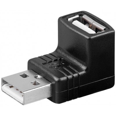 Adaptor USB A tata - A mama 90 grade Goobay