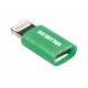 Adaptor USB Lightning tata - micro USB mama verde Valueline