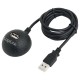 Cablu USB 2.0 A soclu mama - USB A mufa tata nichelat1.5m negru LOGILINK