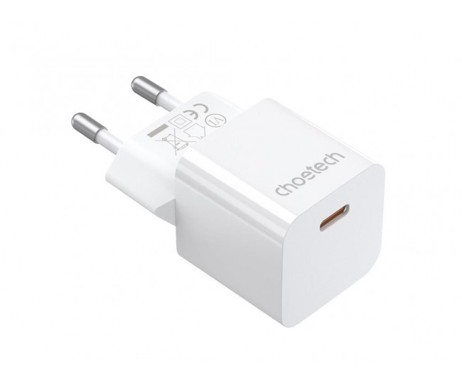 Incarcator retea Choetech 1x USB TYPE C PD 20W alb PD5010-EU-WH