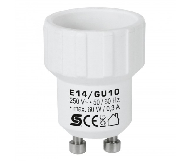 Adaptor soclu mama E14 - GU10 mufa tata max 60W HOME