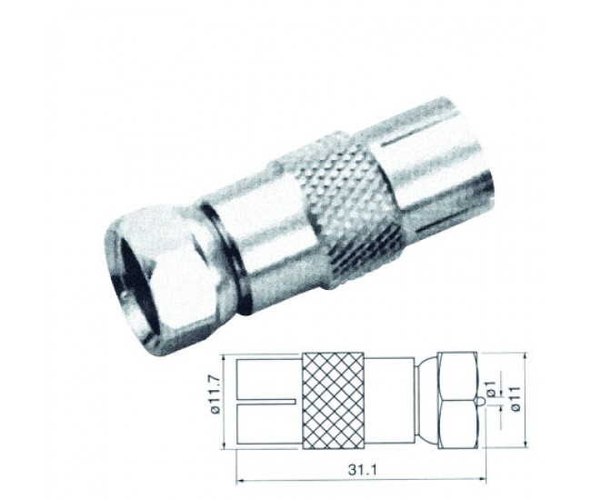 Adaptor mufa tv mama la F tata din cupru Cabletech