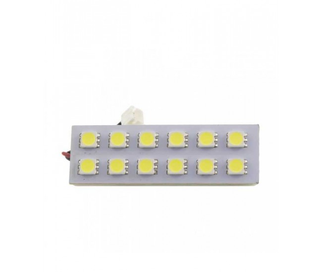 Placa LED SMD 20x60 mm 12V SMD5050 3W lumina alba 240lm inclus adaptoare W5W C5W BA9S CarGuard