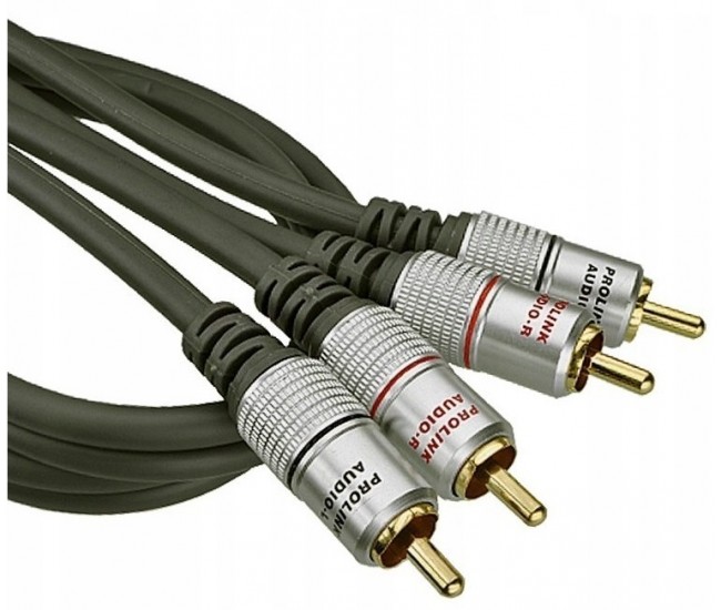 Cablu RCA mufa tata x2 din ambele parti 5m negru PROLINK TCV4270-5.0