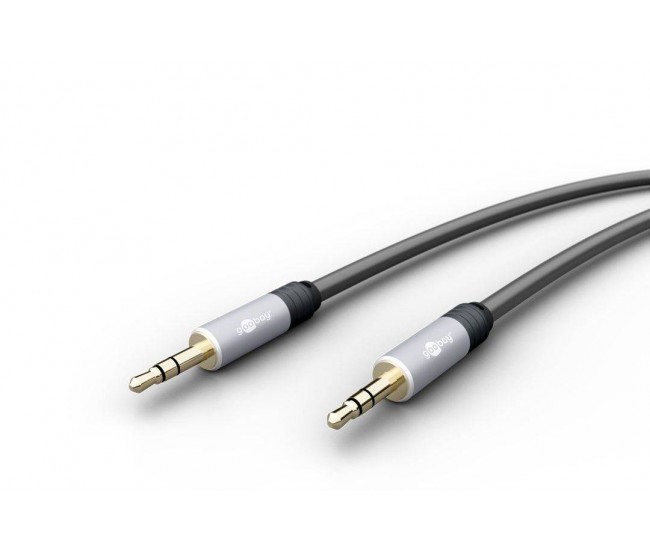 Cablu audio Jack stereo 3.5 mm tata - 3.5 mm tata 1.5m dublu ecranat Goobay Plus