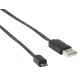 Cablu USB 2.0 USB A tata - micro USB B tata plat 1m negru Valueline