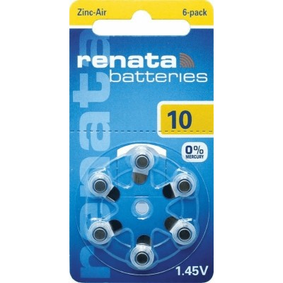 Set baterii auditive 10 ZA10 PR70 Renata 6buc/blister