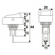 Interupator basculant 1 circuit 12V 20A OFF-ON LED rosu cu retinere 2 pini