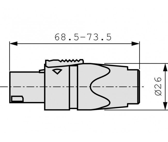 Conector SPEAKON tata pentru cablu difuzor 4 pini 7-14.5mm mama Neutrik NL4FX