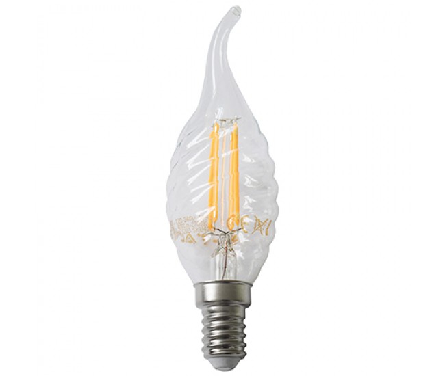 Bec E14 cu filament LED 4W 2700K spirala V-TAC