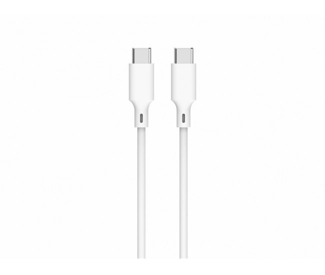 Cablu 2.0 USB TYPE C - USB TYPE C PD 60W 1m alb Well CABLE-USBC/USBC-1WE06-WL