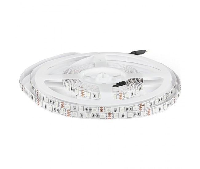 Banda LED 12V SMD5050 60LED/m 10.8W/m 900lm RGB IP20 5m V-TAC SKU-212120