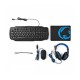 Kit Gaming cu fir 4 in 1 tastatura Casti Mouse MousePad Nedis