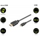 Cablu HDMI 2.0 - micro HDMI 5m 4K Ultra HD 2160p 60Hz negru Goobay 53787