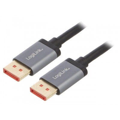 Cablu DisplayPort v1.4 HDCP v2.2 tata-tata 2m negru LOGILINK CDA0105