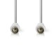 Cablu antena coaxial tata - coaxial tata 5m alb NEDIS