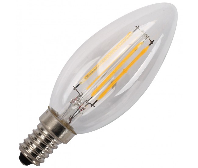 Bec LED filament C35 E14 4W 230V lumina naturala Well