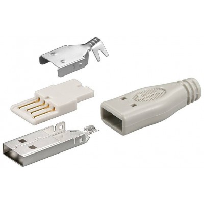 Conector USB A tata cu lipire Goobay