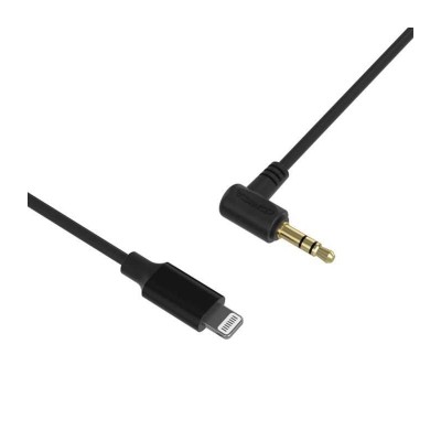 Cablu audio iPhone la mufa Jack 3.5 mm 50cm negru