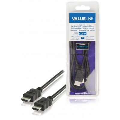 Cablu HDMI de mare viteza cu functie Ethernet 1m VALUELINE