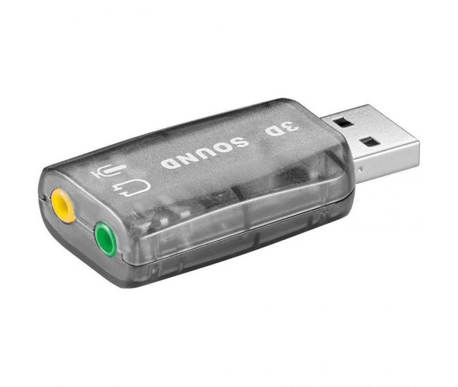 Placa de sunet Usb la 2x 3.5 mm stereo Goobay