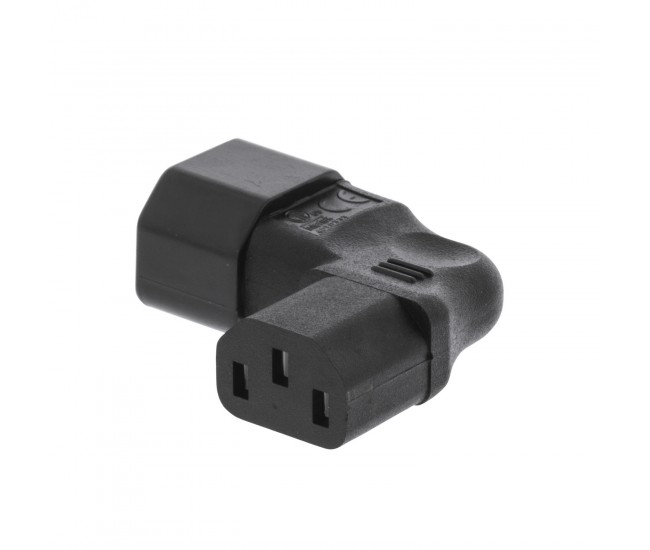 Adaptor alimentare IEC-320-C14 la IEC-320-C13 la 90 grade spre dreapta Valueline VLEP11904B