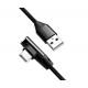 Cablu USB 2.0 A mufa tata - USB Type C mufa tata in unghi 0.3m LOGILINK CU0137