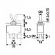 Comutator cu brat 2 circuit 10A 250V ON-ON cu retinere