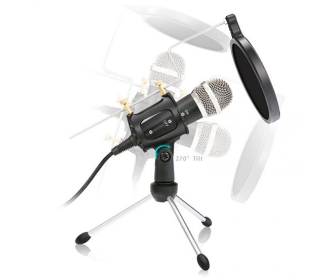 Kit gaming microfon filtru cos trepied Jack 3.5 mm VGMSB VARR