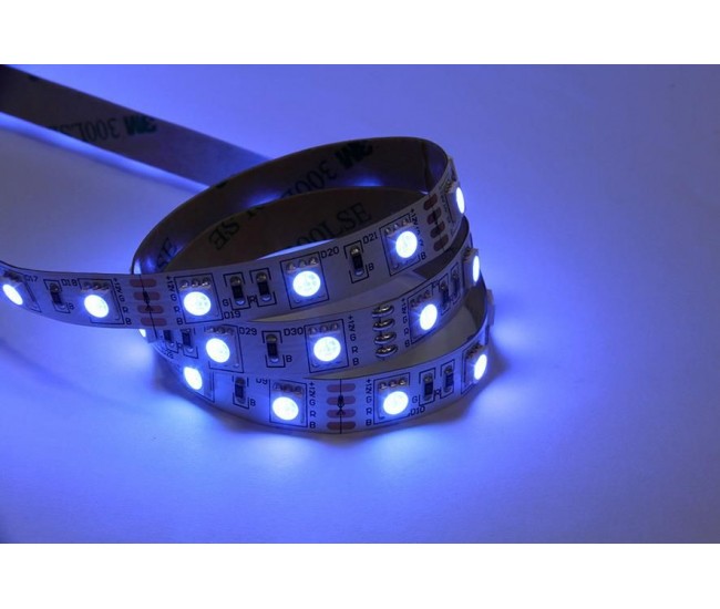 Banda LED SMD5050 RGB IP20 5m 12V 60LED/m 14.4W/m Well LEDSTRGB-5050-126010D202/5-WL