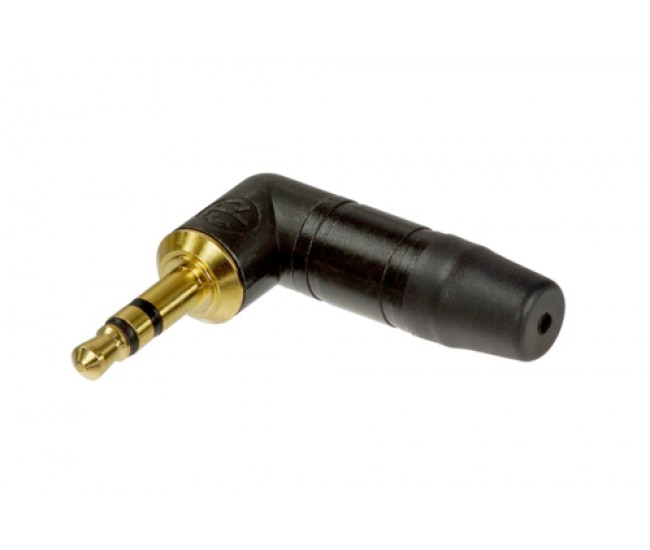 Mufa Jack 3.5 mm tata 90 grade stereo cu manson protectie NEUTRIK NTP3RC-B