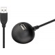 Cablu USB 2.0 de extensie de mare viteza cu suport 1.5m negru Goobay