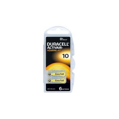 Baterii 10 ZA10 PR70 DURACELL auditive 1.45V ZINC-AIR 6buc