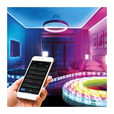 Banda LED inteligenta RGB SMD 30LED-uri/m 2x5m/pachet PHENOM