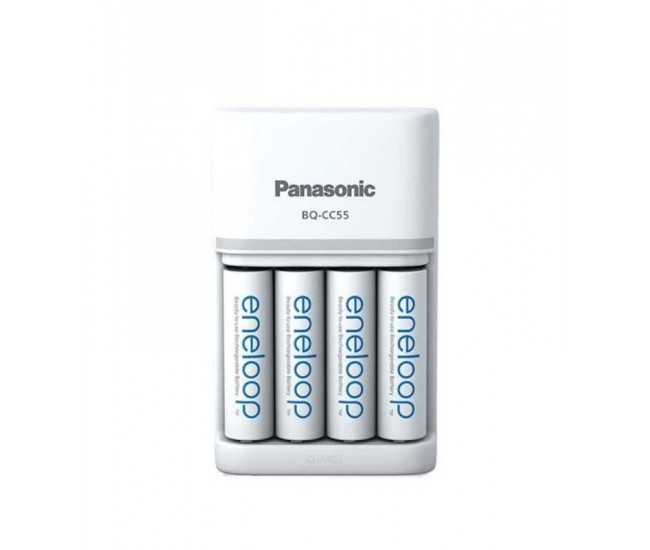 Incarcator Smart & Quick Eneloop Panasonic include 4x AA (R6) 2000mA K-KJ55MCD40E