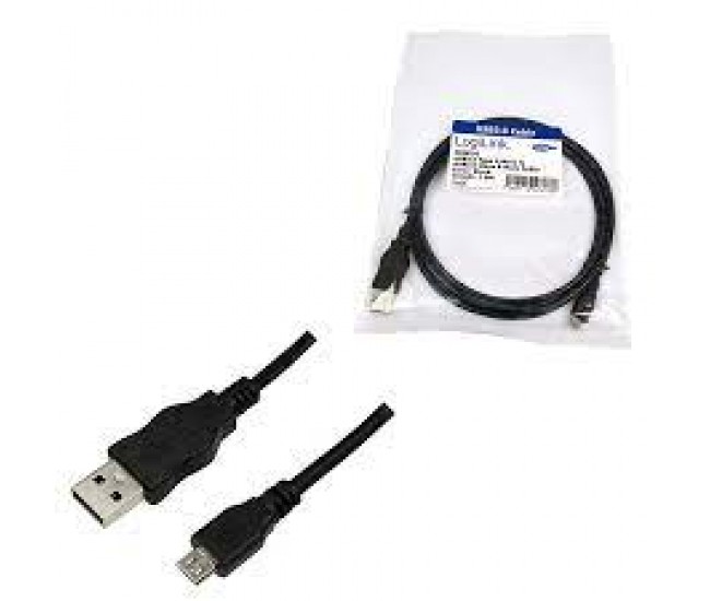 Cablu USB 2.0 A mufa - USB B mini mufa nichelat 3m negru LOGILINK CU0015